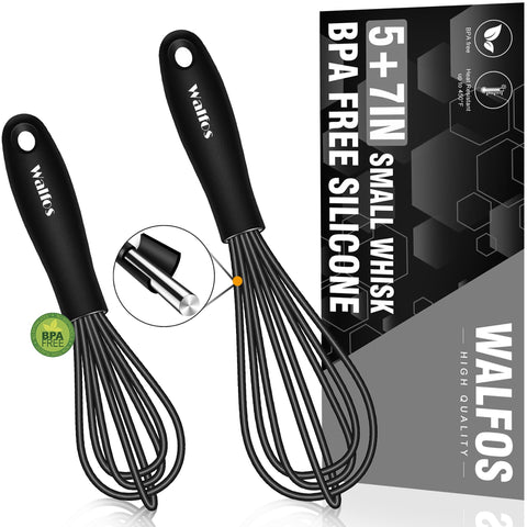 Walfos batidora mini 5pulgadas-12cm para batir un huevo individual con facilidad.