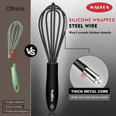 Walfos batidora silicona segura para utensilios antiadherentes en casa.