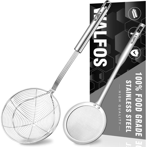 Walfos colador araña, set de 2, ideal para freír grandes lotes.