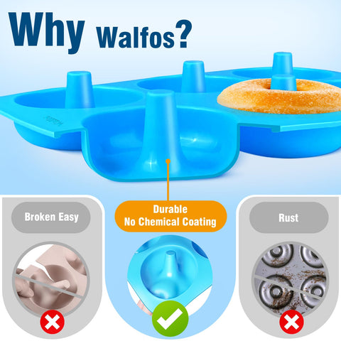 Conjunto de moldes Walfos para donas; tres unidades para hornear.