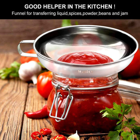 Embudo Walfos para alimentos secos y líquidos, versatilidad en la cocina