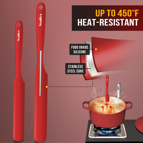 Espátula Walfos con mango ergonómico, ideal para batidos y mezclas.