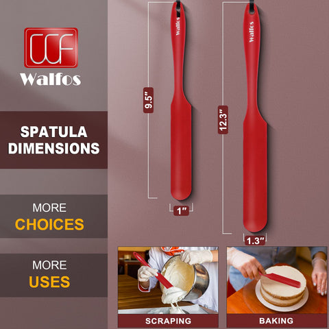 Espátula Walfos con núcleo de acero inoxidable para mayor durabilidad.
