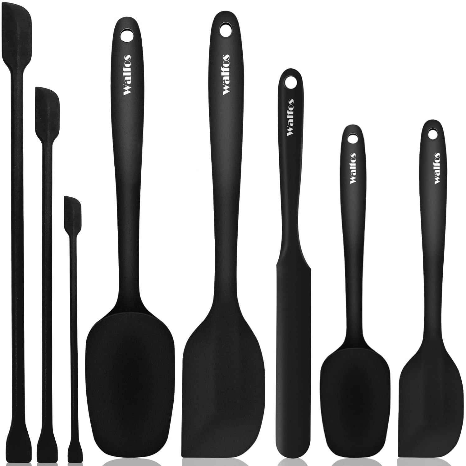 Walfos Espatula Silicona Set 8: resistente al calor para cocinar con seguridad.