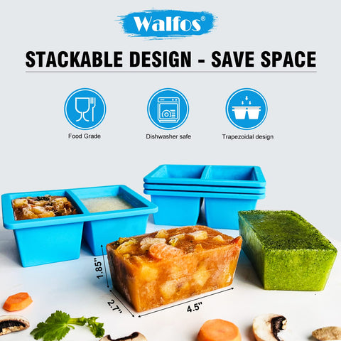 Walfos limpieza fácil, contenedores de silicona.