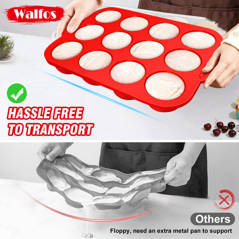 Silicona de alto calor de Walfos, seguro para horno hasta 232°C.