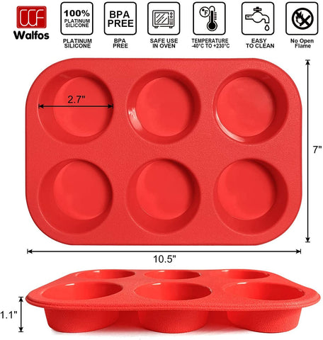 Walfos silicona para mini pasteles y cupcakes, presentación atractiva.