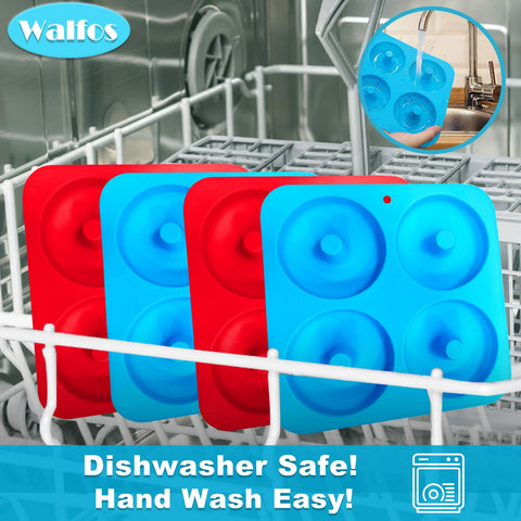 Juego de cuatro moldes Walfos, gran conveniencia para hornear porciones grandes.