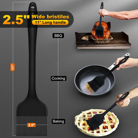 Pincel WALFOS de silicona, superficie uniforme para glasear salsas deliciosas.