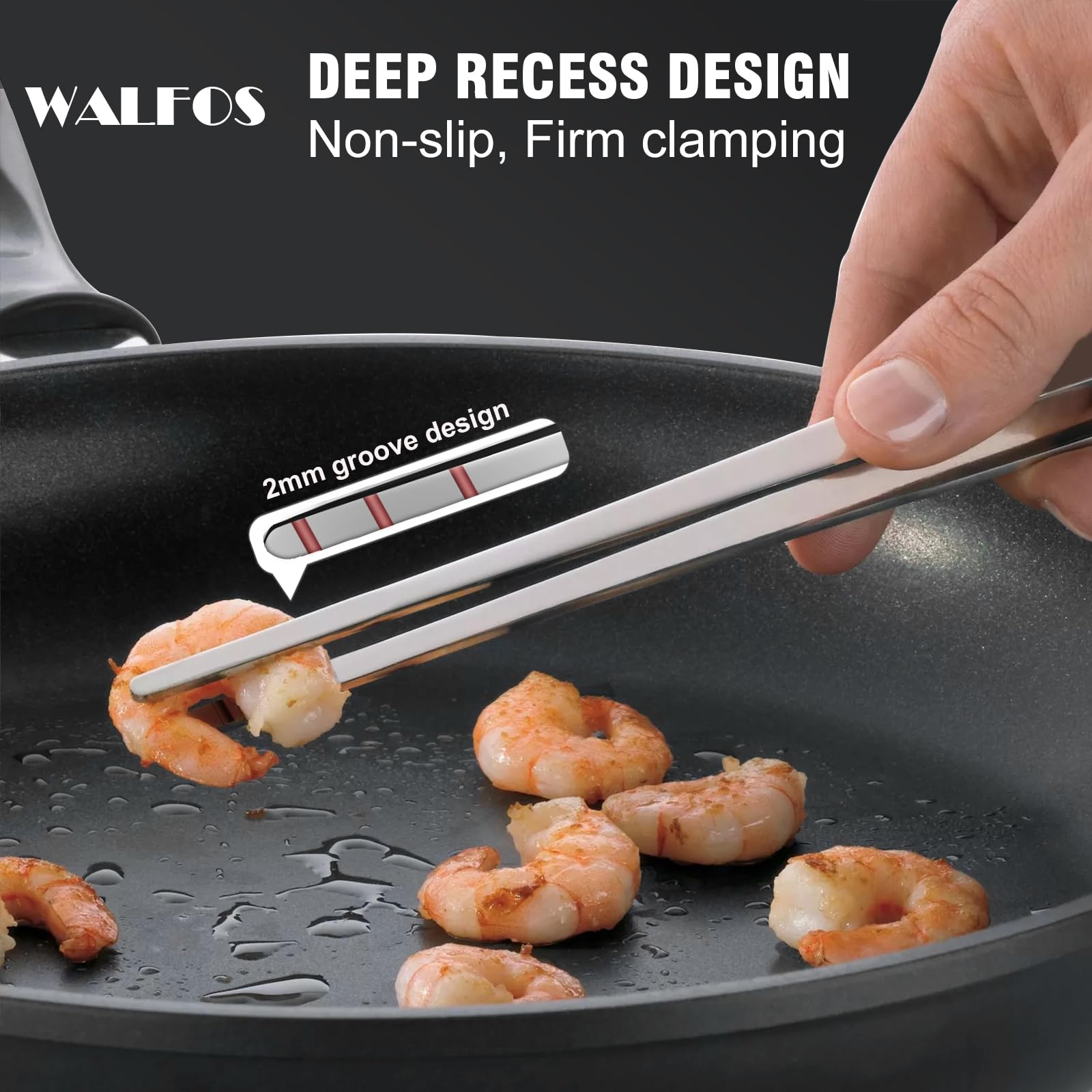 Pinzas WALFOS para pasta, espaguetis sin resbalar.