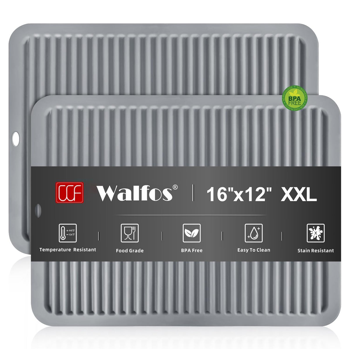 Walfos protector de calor de silicona, vista frontal, protege encimeras de cuarzo