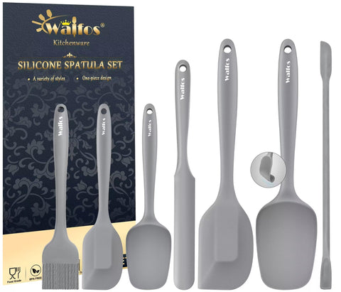 Conjunto Walfos de espátulas de silicona 7 piezas para cocinar sin pegar