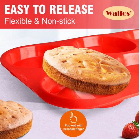 Silicona de grado alimentario Walfos, seguro y libre de BPA para hornear.