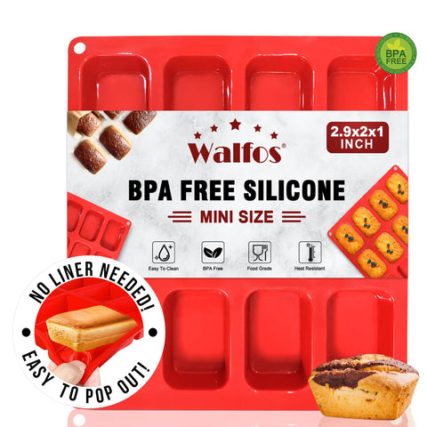 Molde Walfos de silicona para hornear, 12 cavidades, listo para horno.