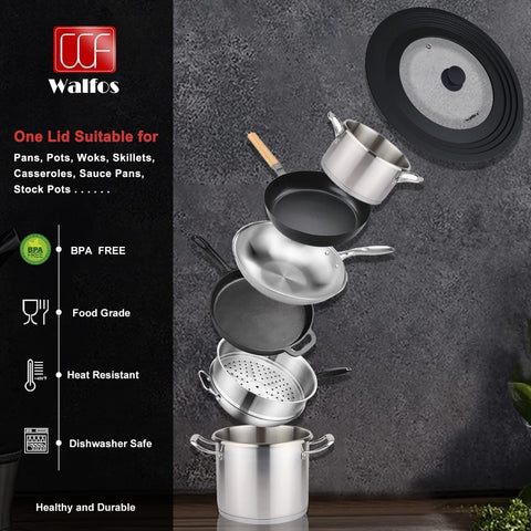 Aro de silicona resistente al calor Walfos mejora el sellado y control del vapor.