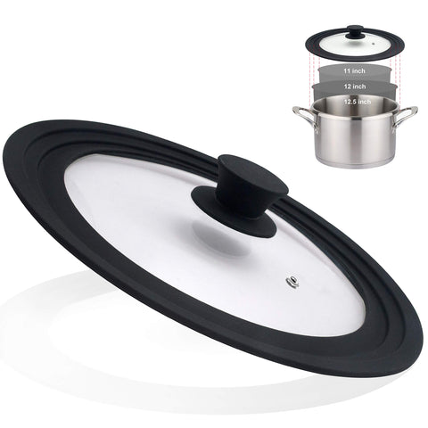 Tapa universal Walfos para ollas de 11 a 12,5 pulgadas, ideal para cocción continua y sabor conservado