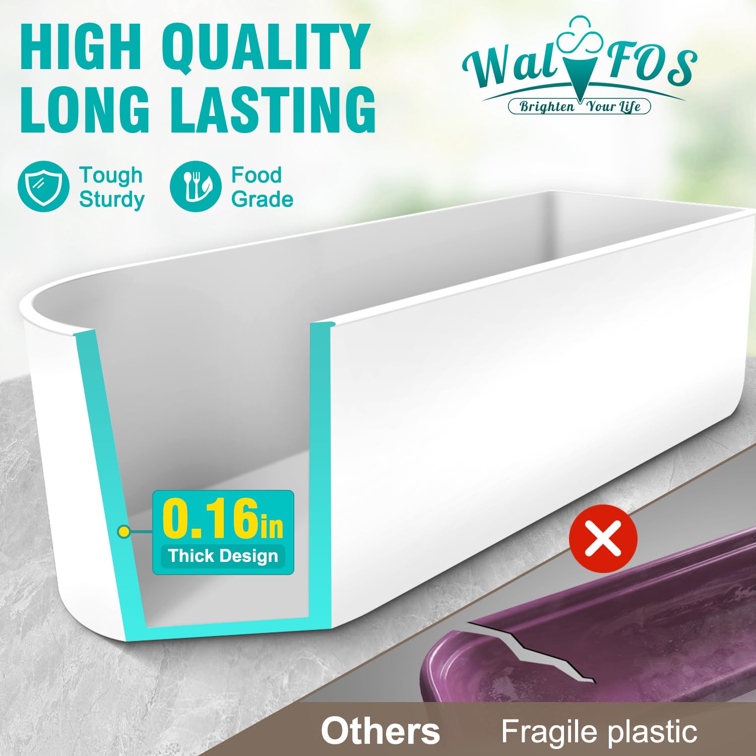 Tapa de silicona Walfos para helado, sellado hermético