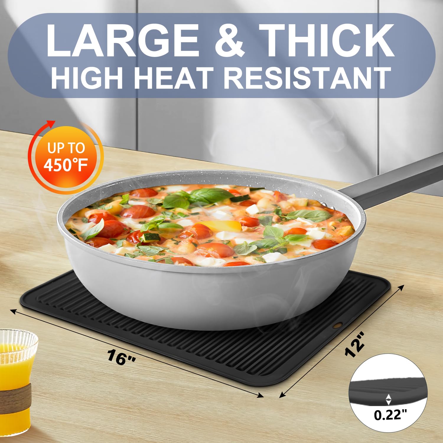 Trivet Walfos grande para electrodomésticos y ollas voluminosas en la cocina.