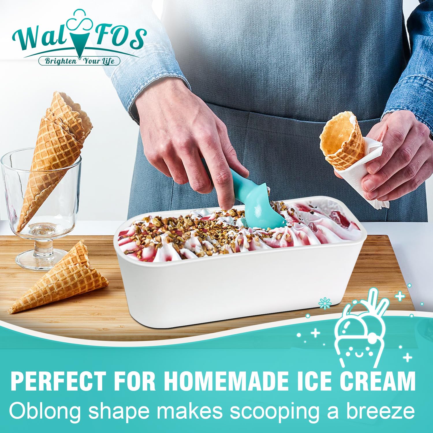 Walfos usos múltiples para helado, yogur y sorbet