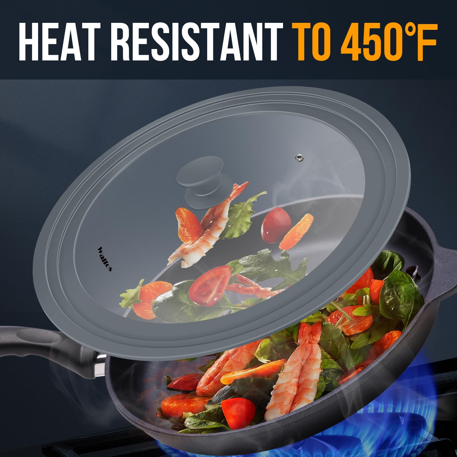 Ventilación de vapor en tapa Walfos para conservar jugos.