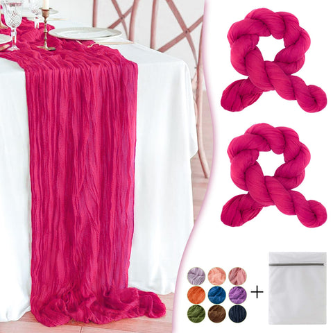 Waligoy mantel gasa rosa intenso 35 pulgadas, ideal para bodas bohemias.