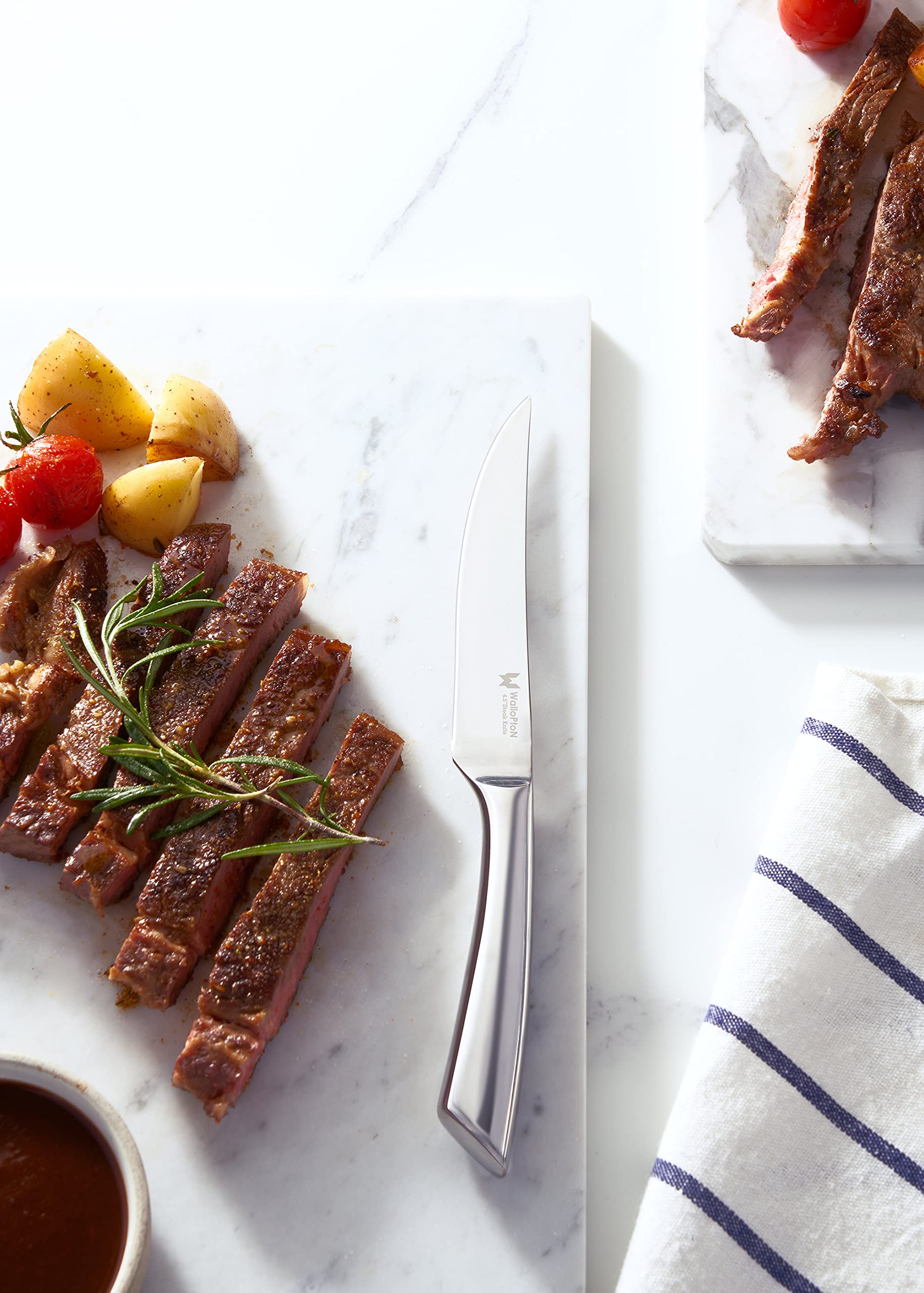 WALLOPTON cuchillo de bistec con mango ergonómico para manejo cómodo.