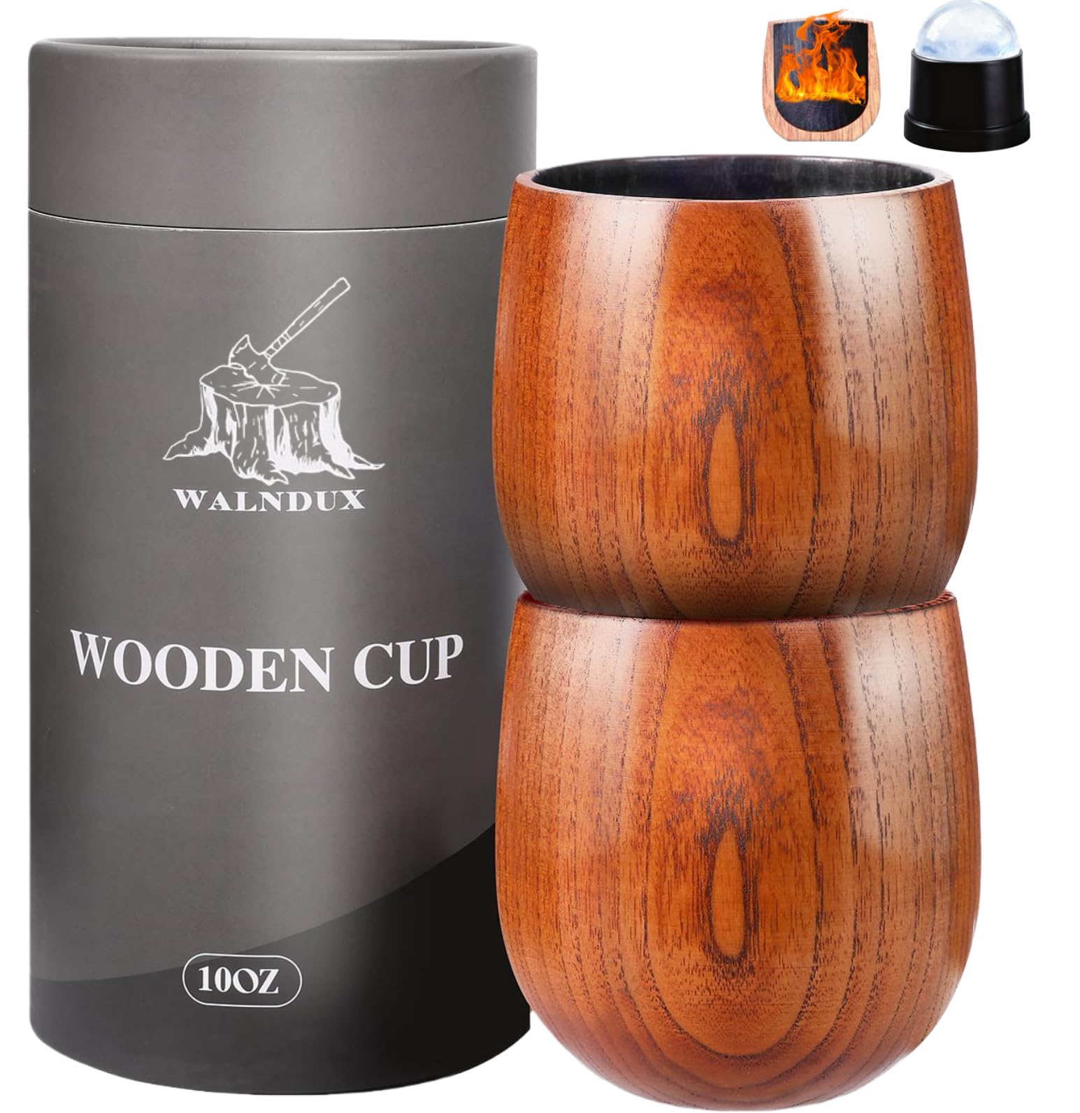 Copas WALNDUX whiskey carbonizadas dúo, preservan sabores para una experiencia memorable.