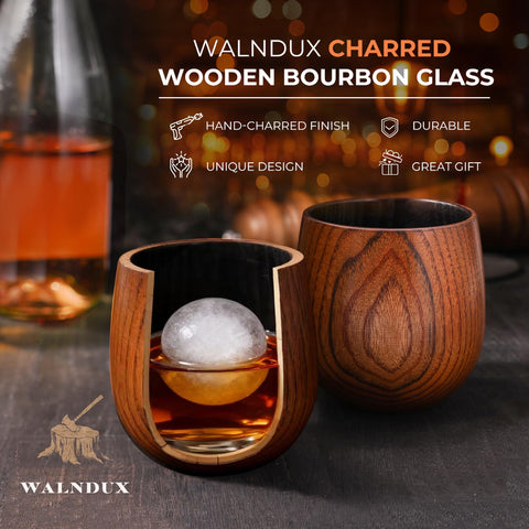 Copas WALNDUX resistentes, hechas de madera premium con recubrimiento protector.