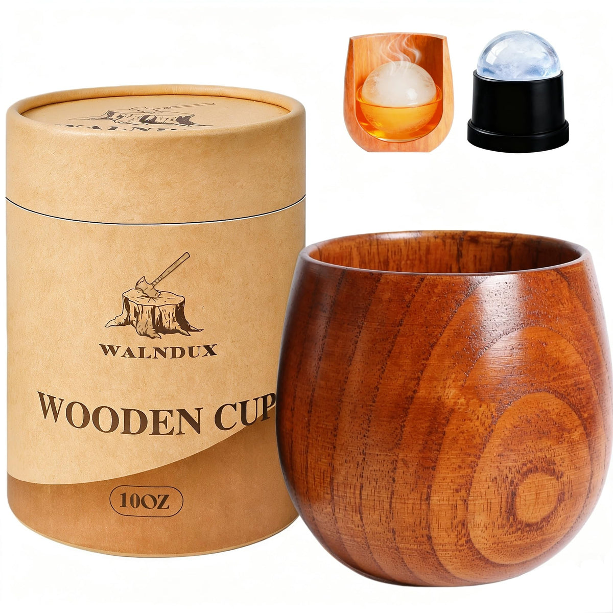 Vaso WALNDUX de whisky en madera para disfrutar el sabor.