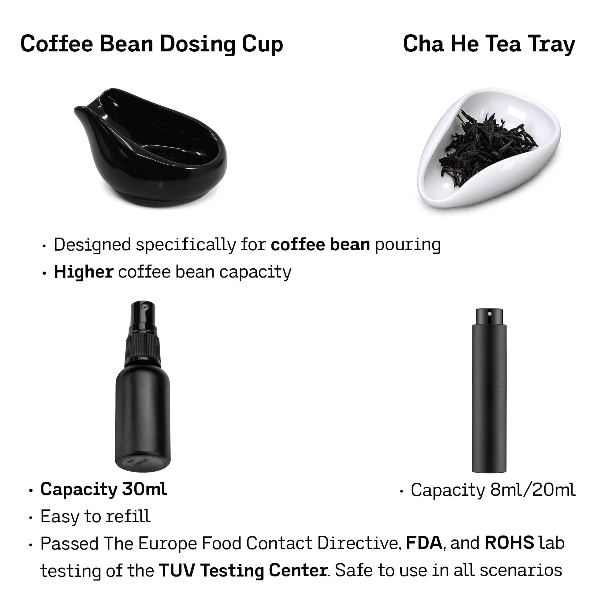 Walnut Coffee frasco-rociador-30ml ofrece rociado controlado para reducir estática al moler.