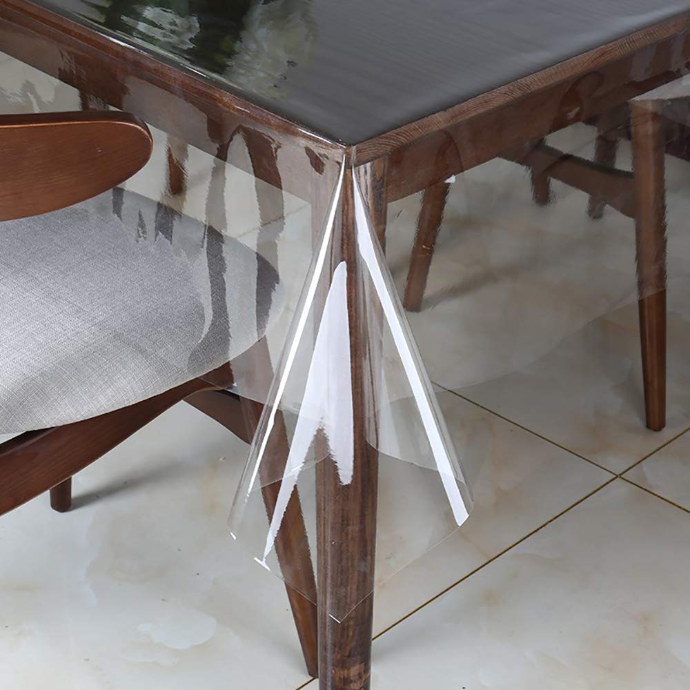 Mantel Walrus plástico transparente protege la mesa de derrames y manchas.
