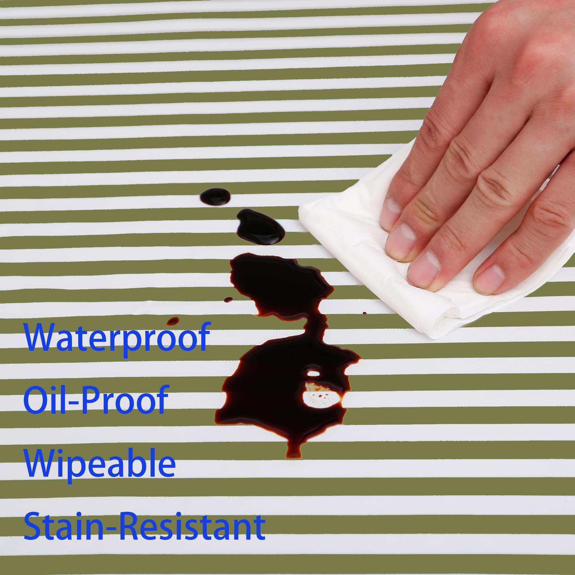 Mantel Walrus de vinilo, limpieza rápida y sencilla con paño húmedo.