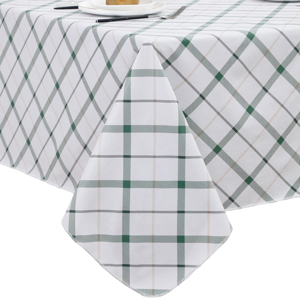 Mantel Walrus de vinilo con franela trasera, protección duradera para la mesa.
