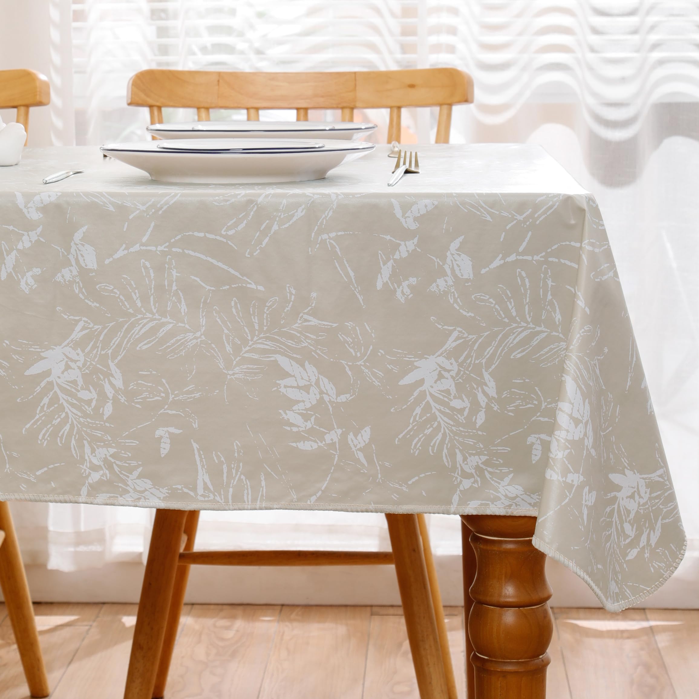 Mantel Walrus vinilo con respaldo franela beige, sensación cálida y antideslizante.
