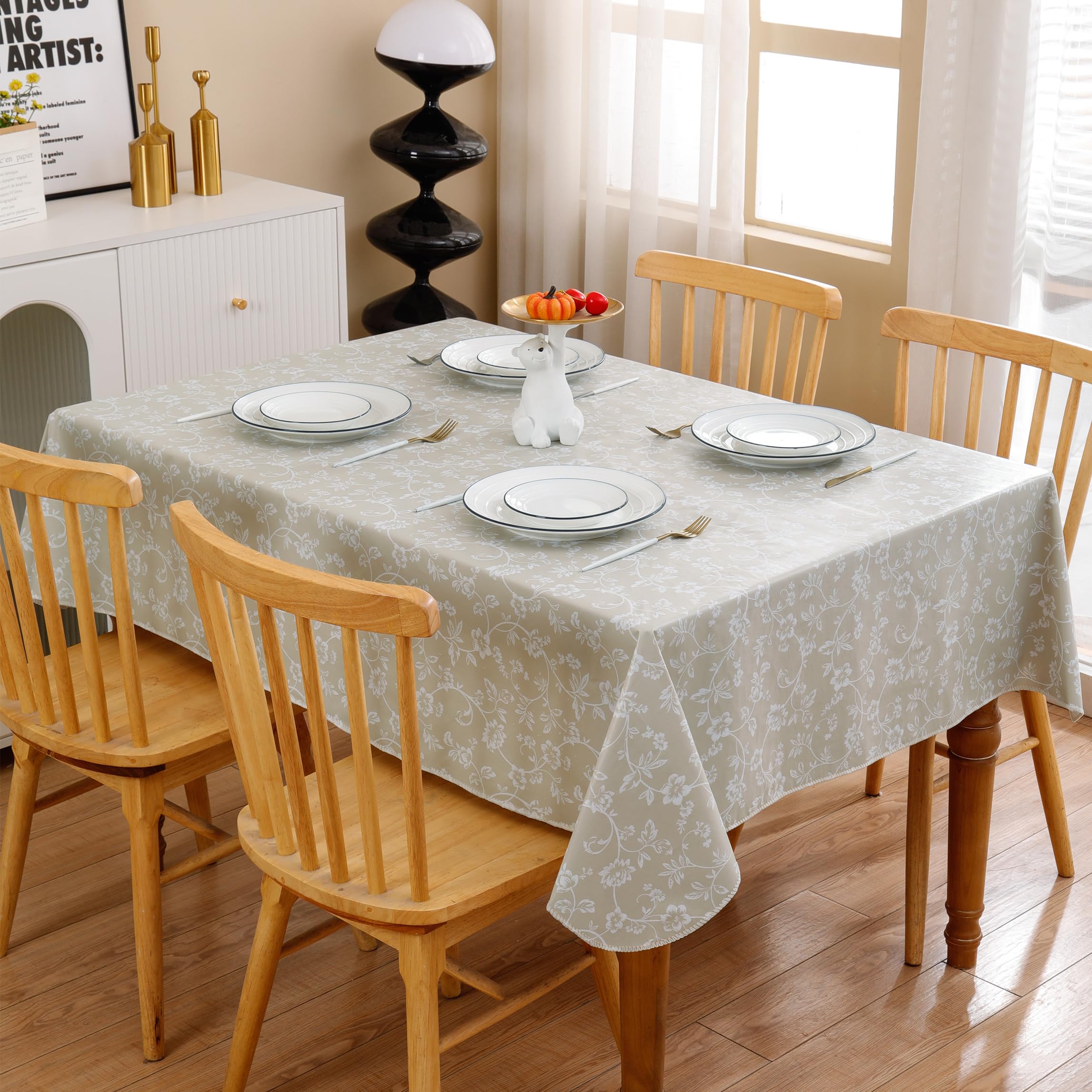 Walrus patrón cuadros beige; añade elegancia a comidas y eventos.