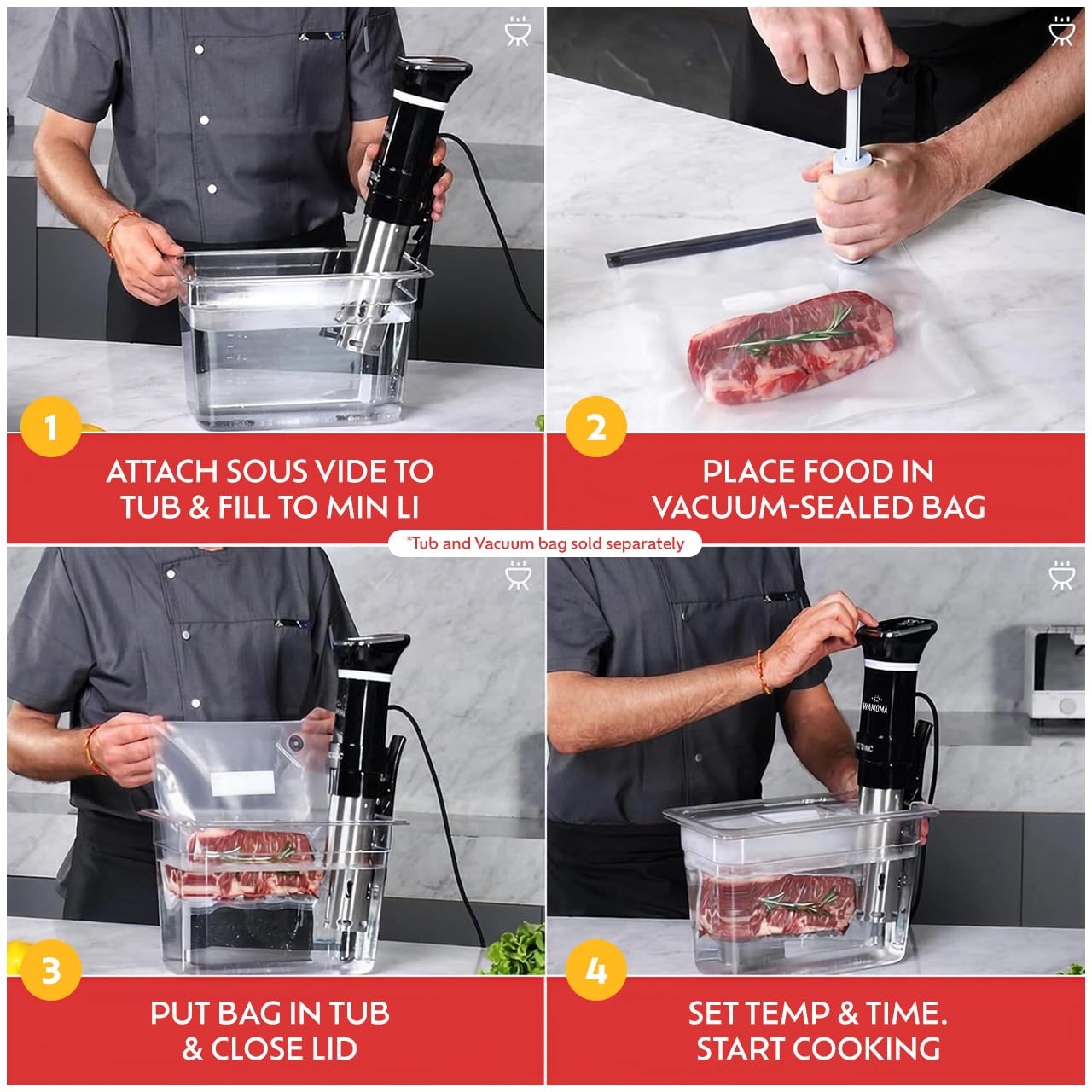 Wamoma Controles de temperatura precisos: cocción uniforme en cualquier receta.