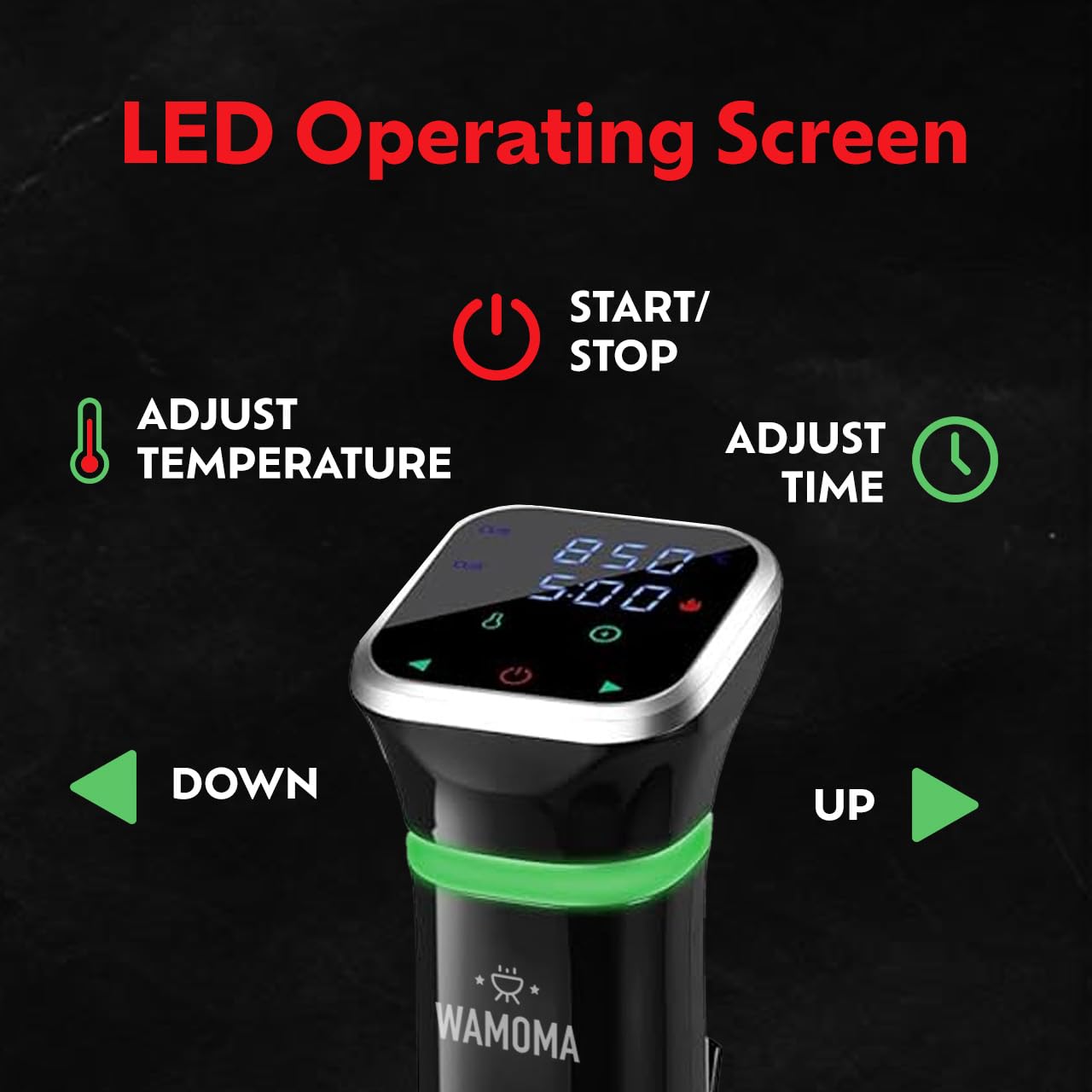 Wamoma Motor silencioso de 1100 W: rendimiento estable y suave.