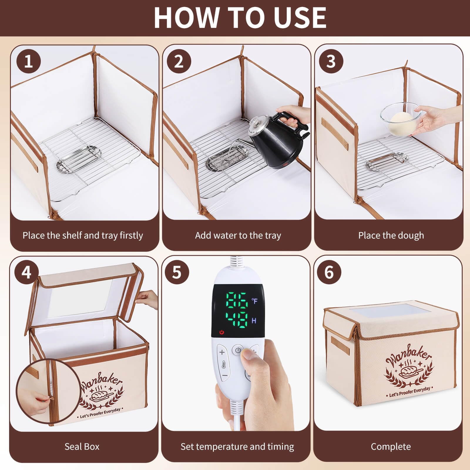 Wanbaker diseño plegable para almacenamiento compacto cuando no se usa.