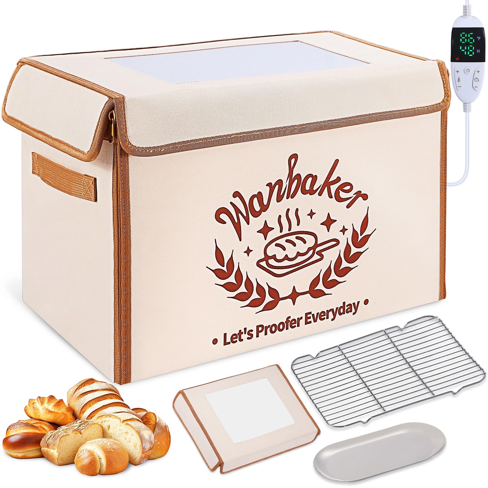Wanbaker caja de fermentación plegable para pan, temperatura estable para masa madre.