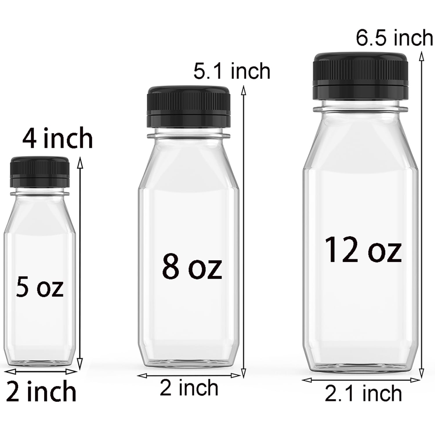 WANBAO botella 8 onzas para batidos y bebidas, cuerpo plástico transparente.