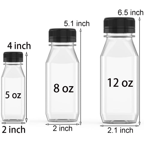 WANBAO botella 8 onzas para batidos y bebidas, cuerpo plástico transparente.