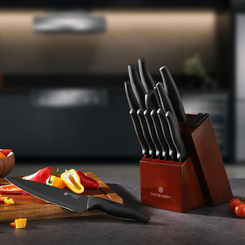 Wanbasion cuchillo chef de 8 pulgadas con filo estable para cortes precisos