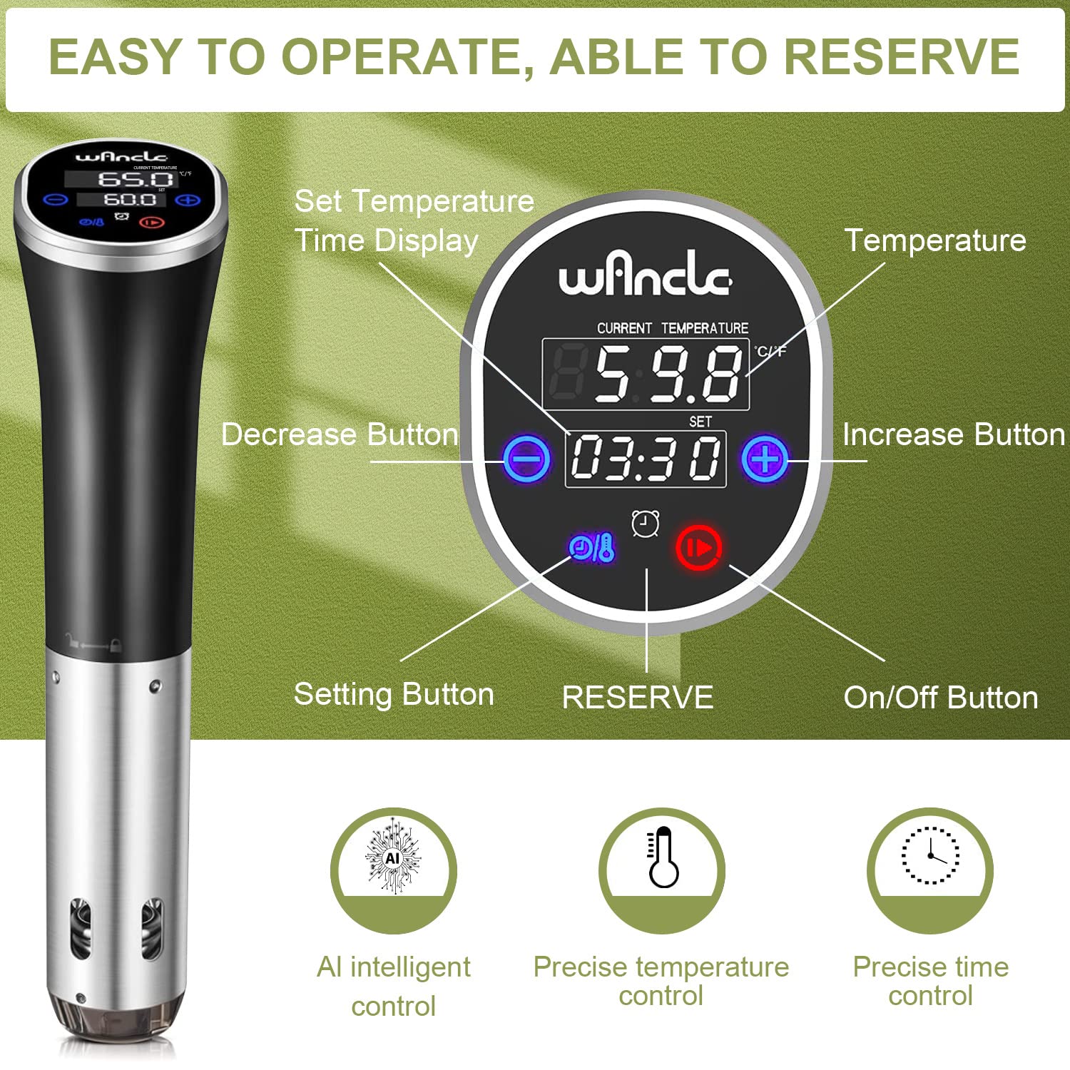 Cocedor IPX7 de Wancle resistente al agua para limpieza sin preocupaciones
