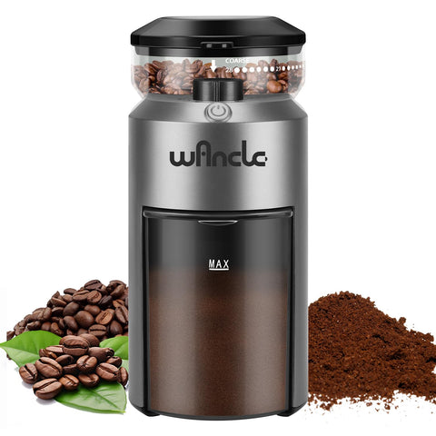 Molinillo de café Wancle con 28 ajustes para molienda uniforme.