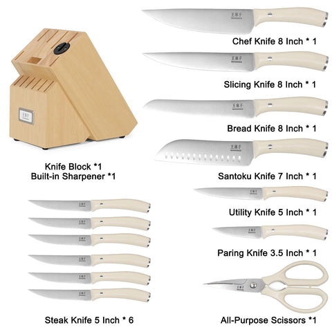 Cuchillo Wangmazi santoku-8pulgadas, versátil para picar.