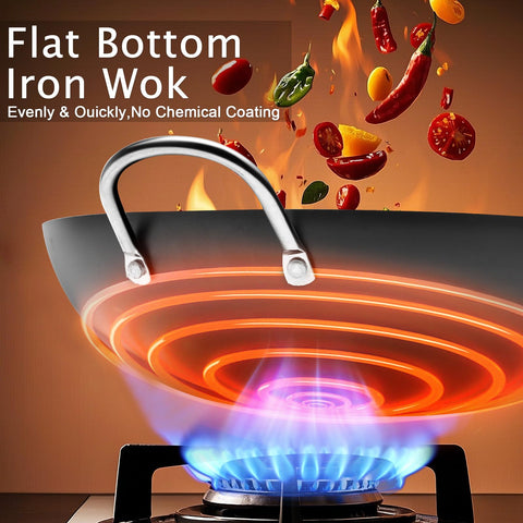 WANGYUANJI Wok con tapa de vidrio para estofar y vigilar cocción