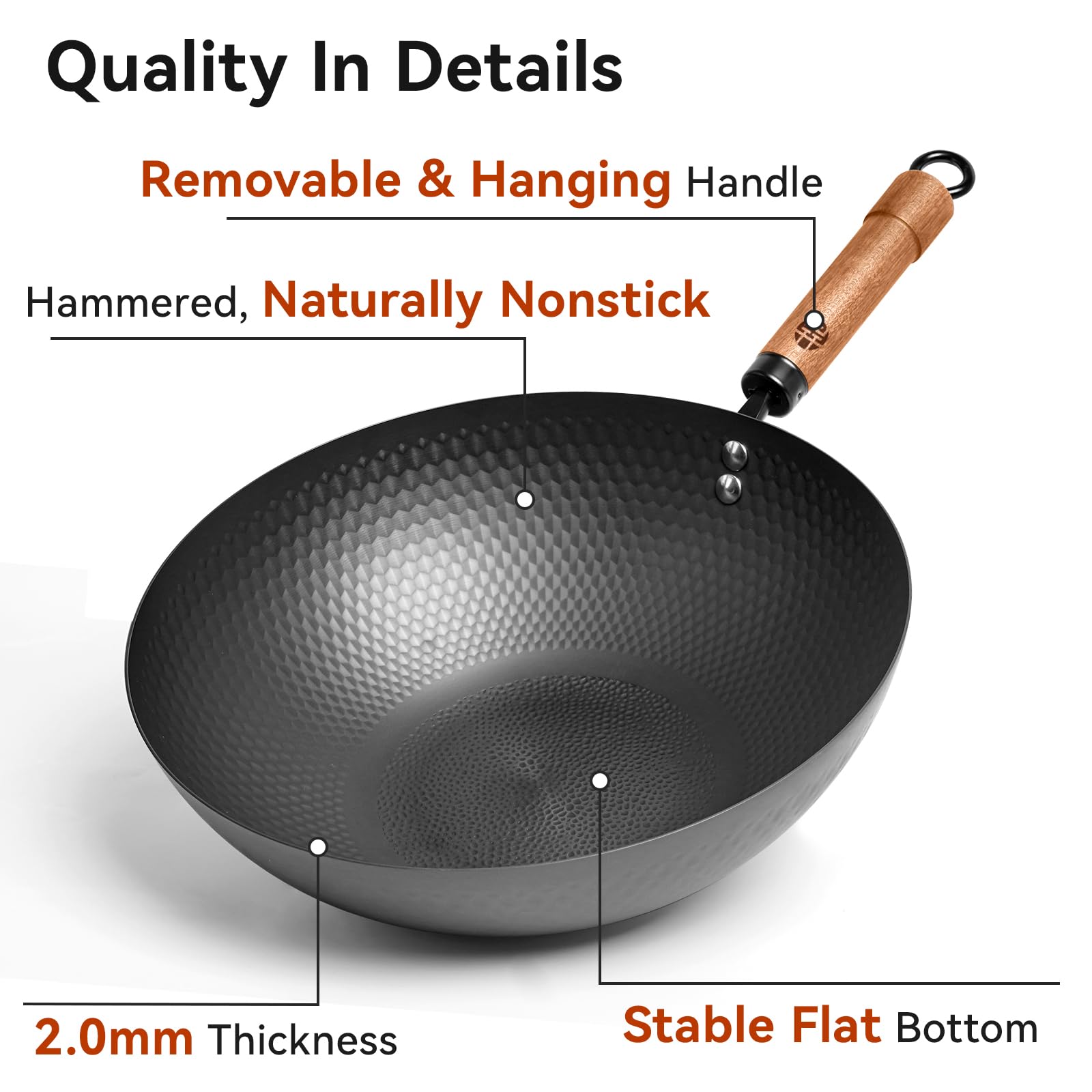 WANGYUANJI ideal para salteados para 2–3 porciones en casa.