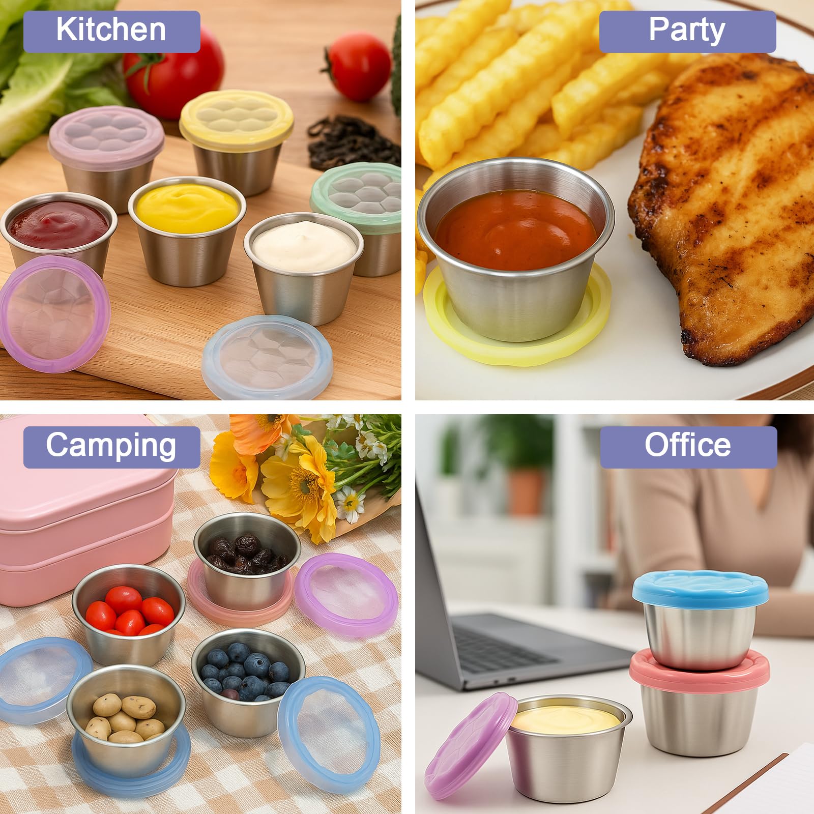Diseño apilable WANHMIF para ahorrar espacio en cocina y nevera.