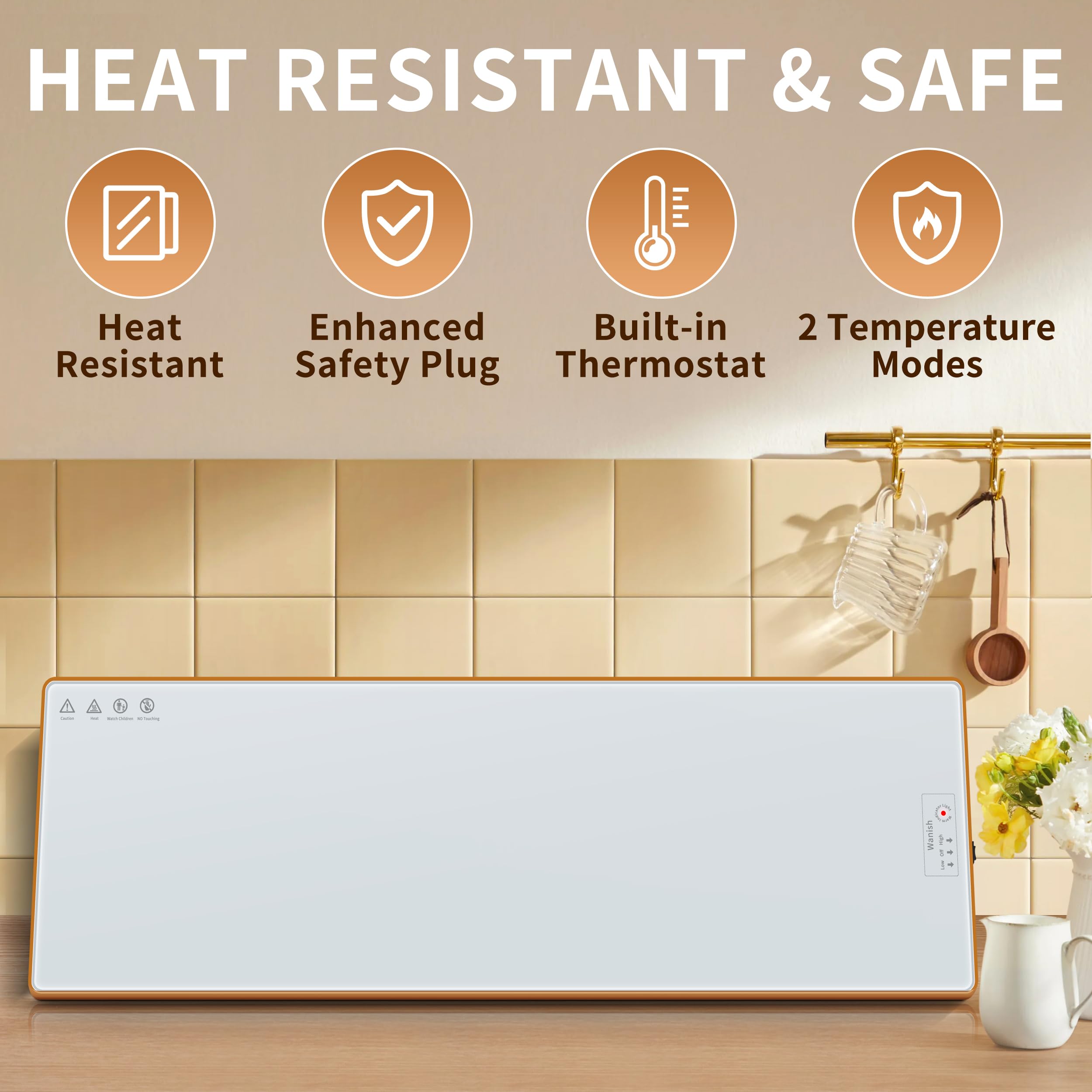Seguridad y ahorro: termostato estable y protección contra sobrecalentamiento.
