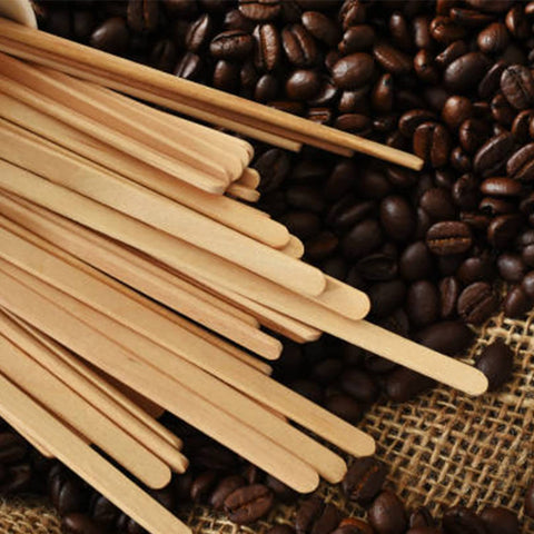 WANKEYI palitos barista madera, ideal para bebidas calientes sin olores.